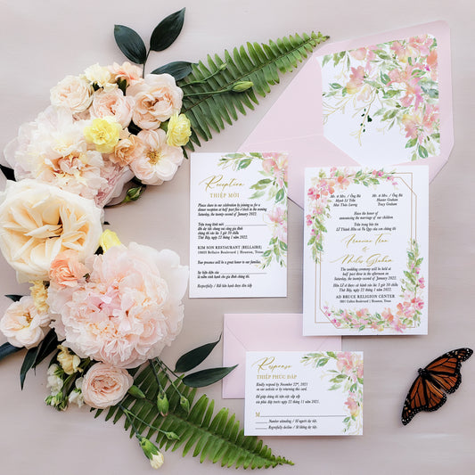 ADDISON | Bilingual Vietnamese Wedding Invitation Suites