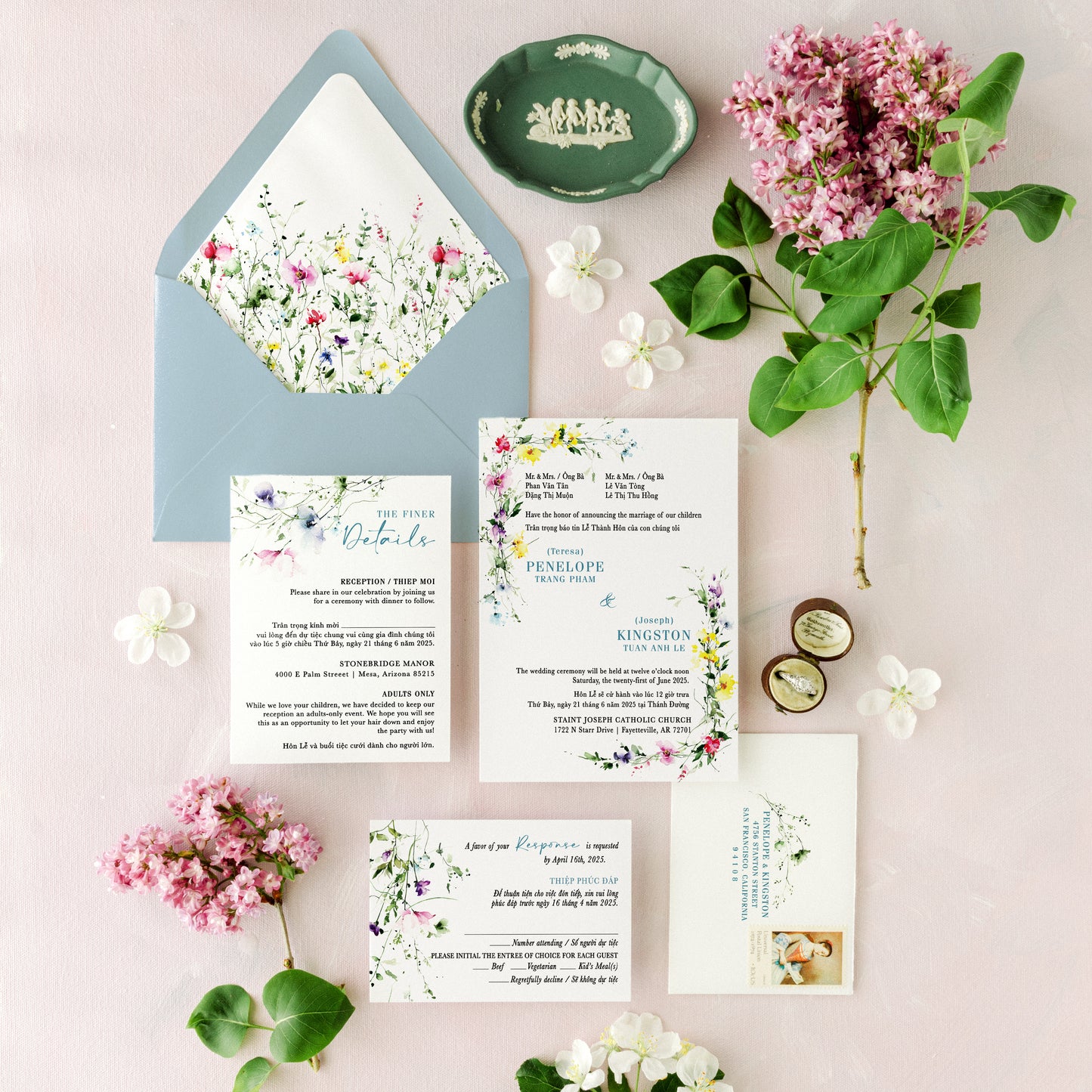 ALANA | Bilingual Vietnamese Wedding Invitation Suites