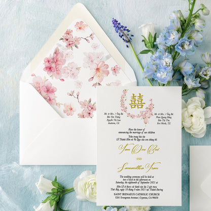 EMILY | Bilingual Vietnamese Wedding Invitation Suites