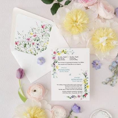 ALANA | Bilingual Vietnamese Wedding Invitation Suites