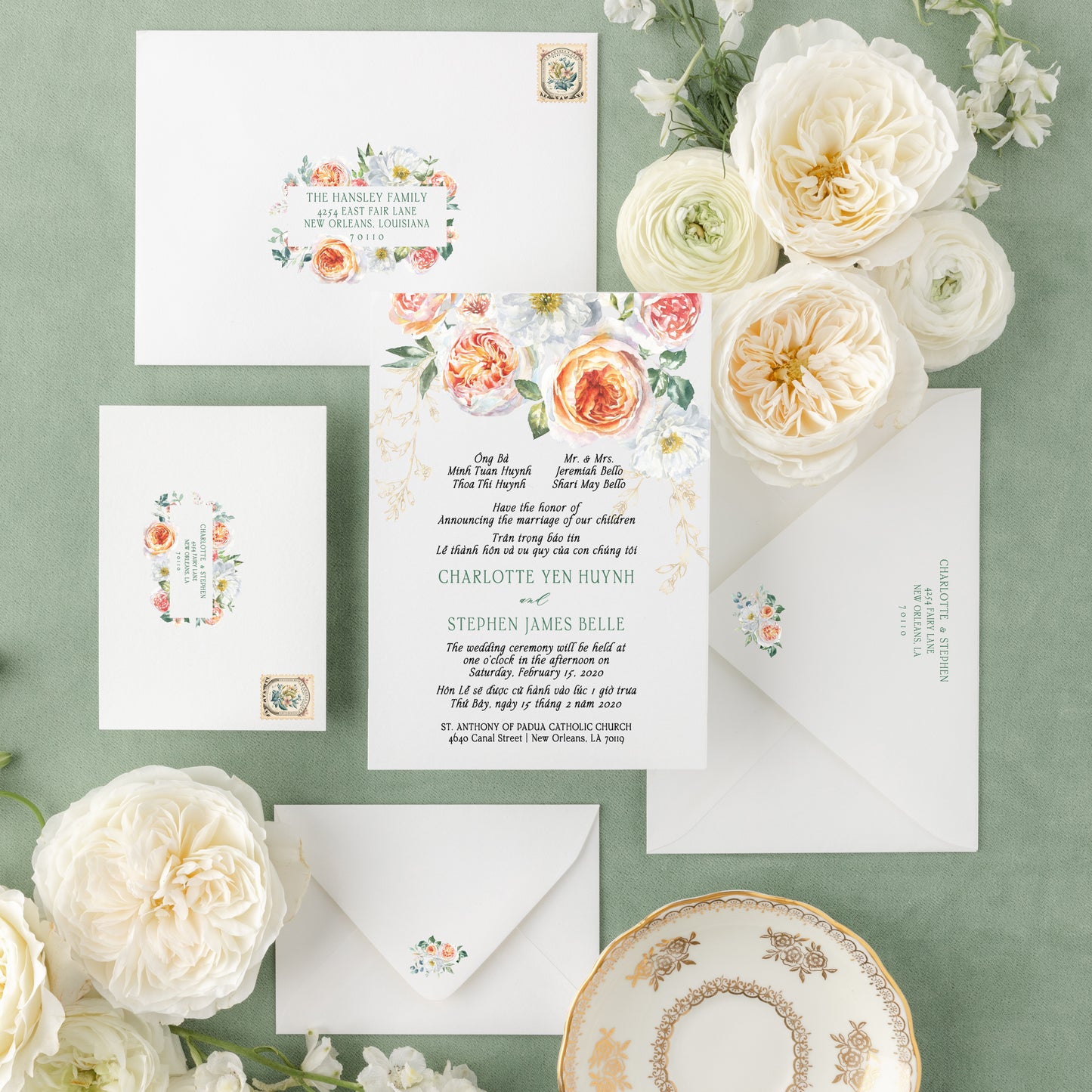 RYLEIGH | Bilingual Vietnamese Wedding Invitation Suites