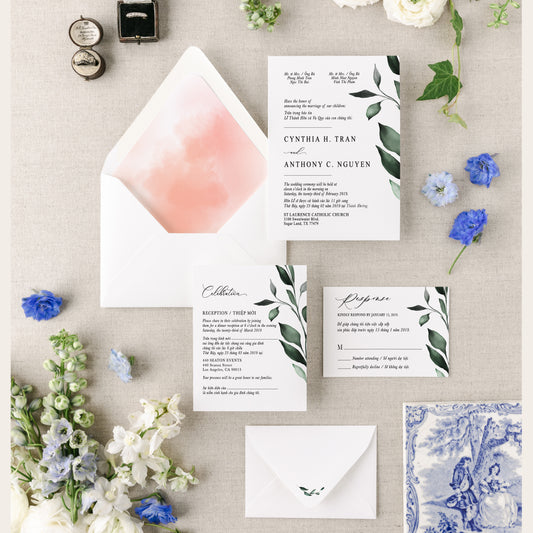 CHARLOTTE | Bilingual Vietnamese Wedding Invitation Suites