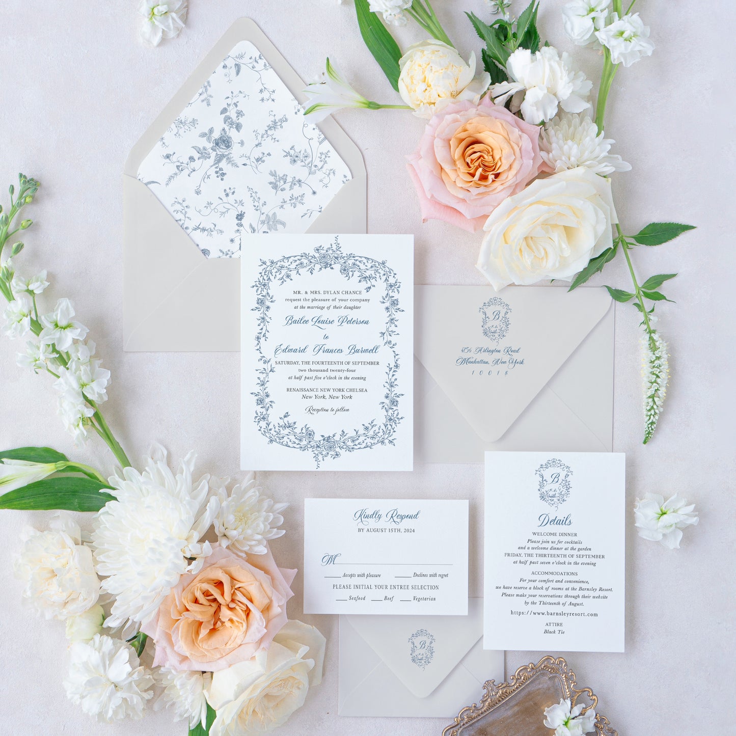 COLLETTE | Bilingual Vietnamese Wedding Invitation Suites