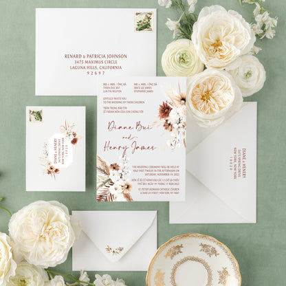 EDEN | Bilingual Vietnamese Wedding Invitation Suites