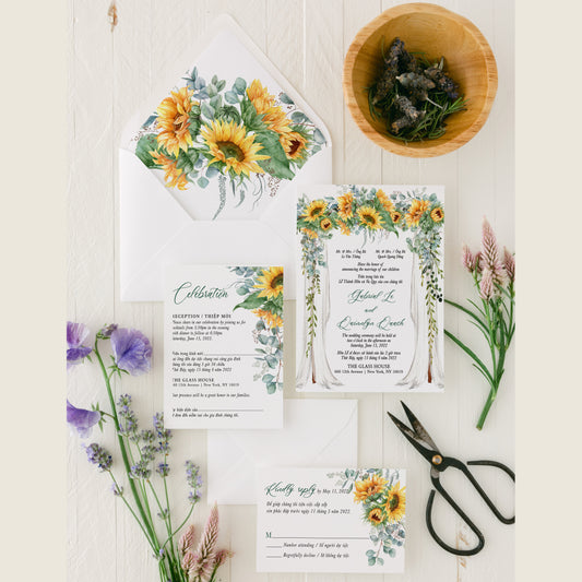 ELIZA | Bilingual Vietnamese Wedding Invitation Suites