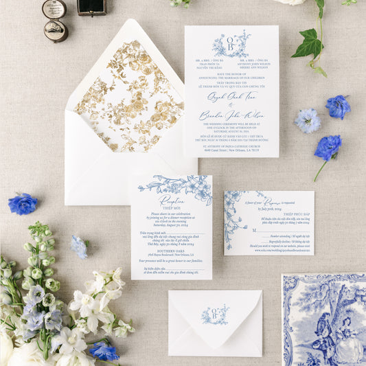 GISELE | Bilingual Vietnamese Wedding Invitation Suites