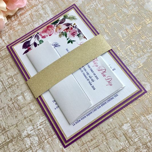 KATELYN | Bilingual Vietnamese Multi-Layered Wedding Invitation Suites