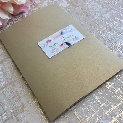 NATALIE | Bilingual Vietnamese Tri-Fold Pocket Wedding Invitation Suites