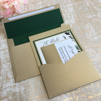 RENEE | Bilingual Vietnamese Two-Tone Pocket Wedding Invitation Suites