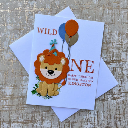 Baby Lion Birthday Card