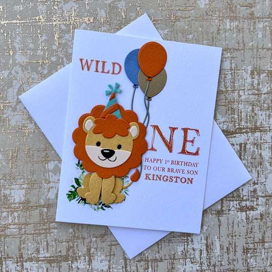 Baby Lion Birthday Card