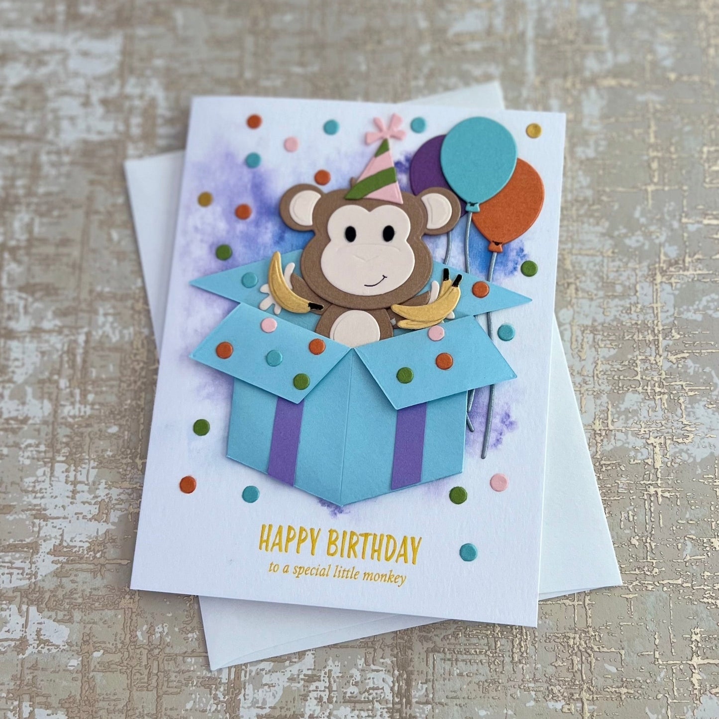 Monkey Birthday Card