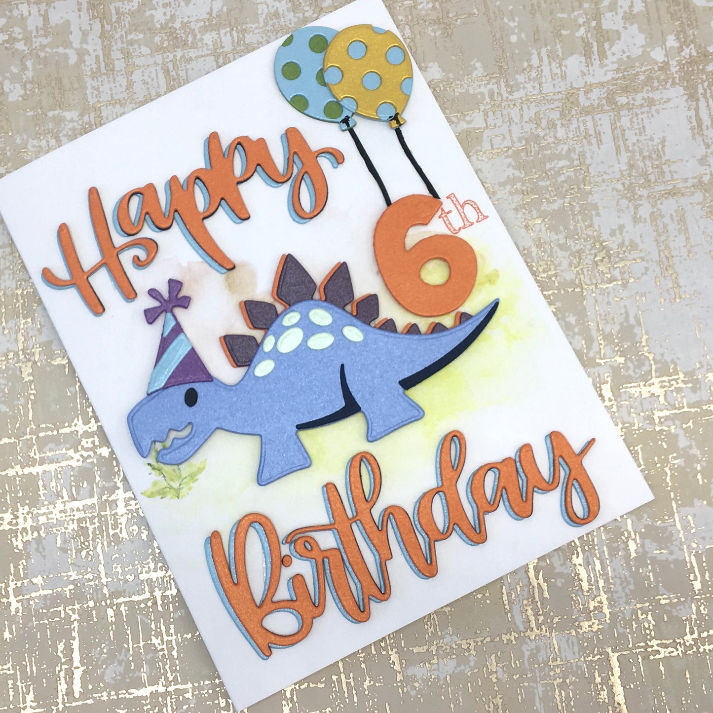 Customizable Stegosaurus Birthday Card