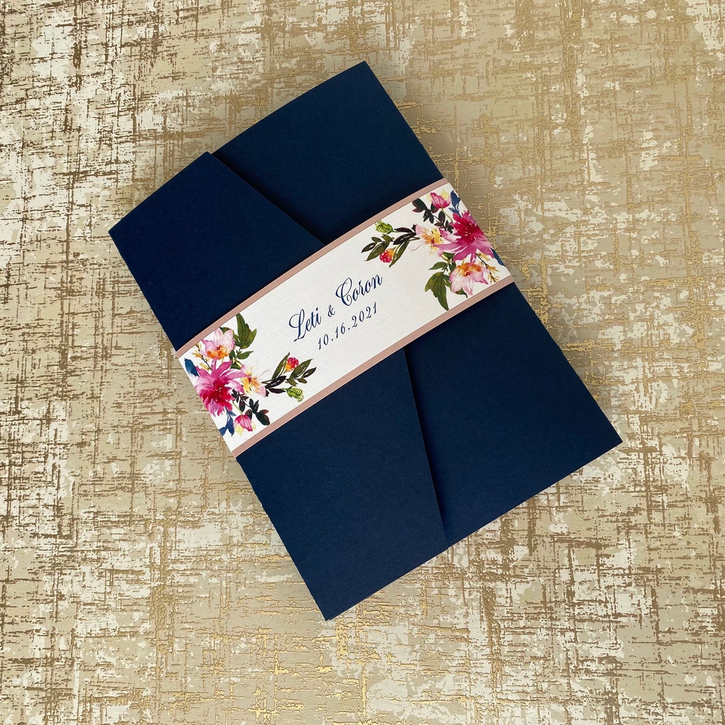 BLAKE | Bilingual Vietnamese Tri-Fold Pocket Wedding Invitation Suites