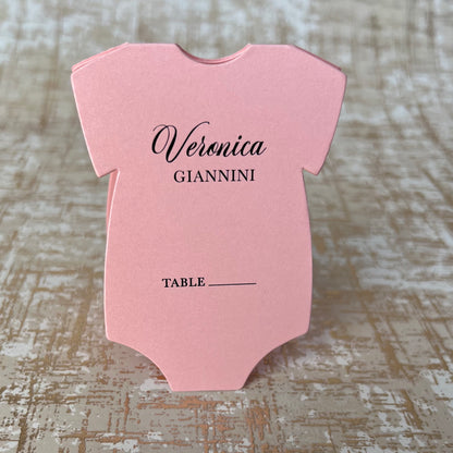 Onesie Shape Tent Escort/Place Cards