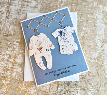 Congratulations Baby Laundry/Clothes Card