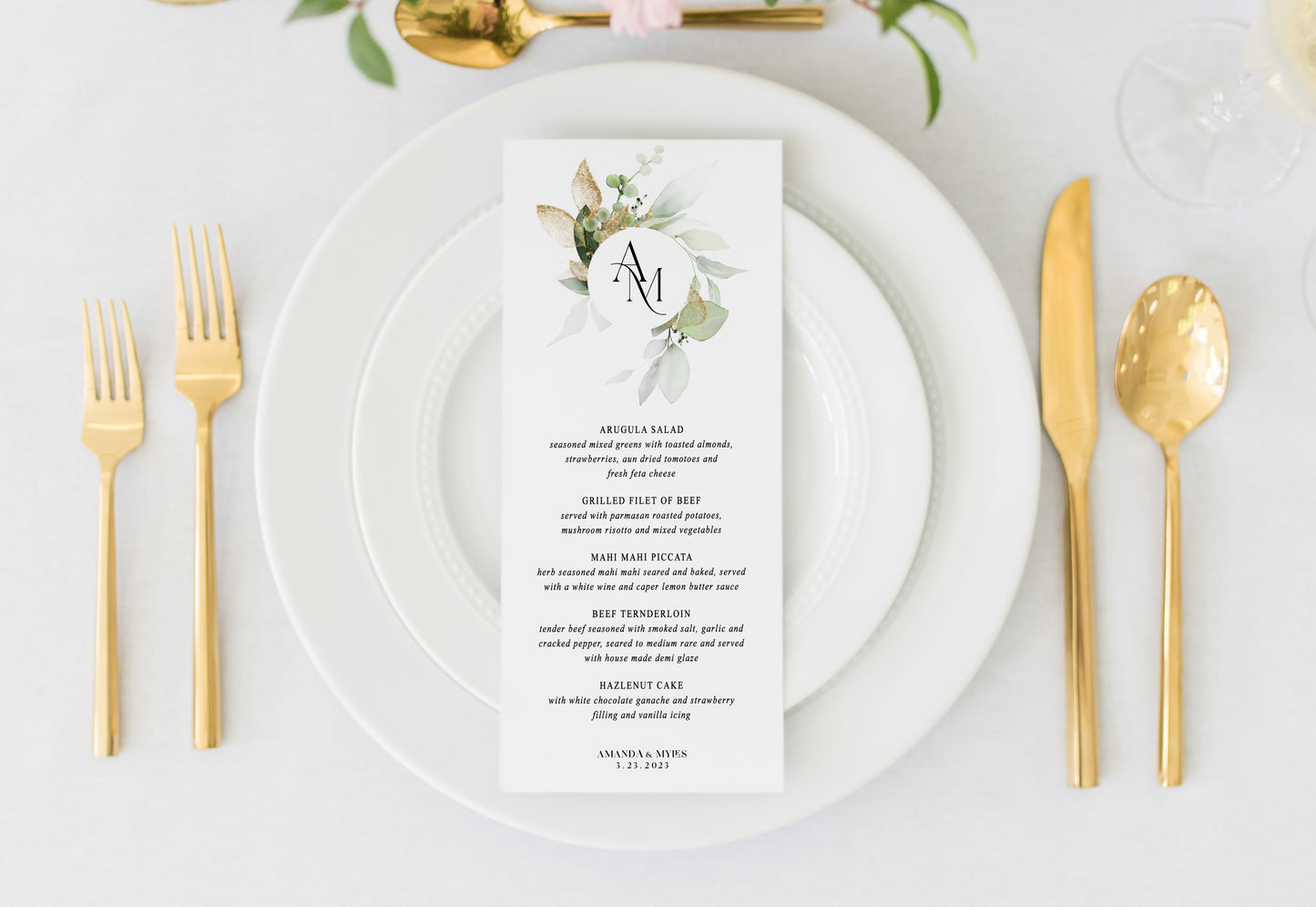 EMILIE | Monogram Menus