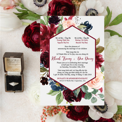 MADELYN | Bilingual Vietnamese Wedding Invitation Suites