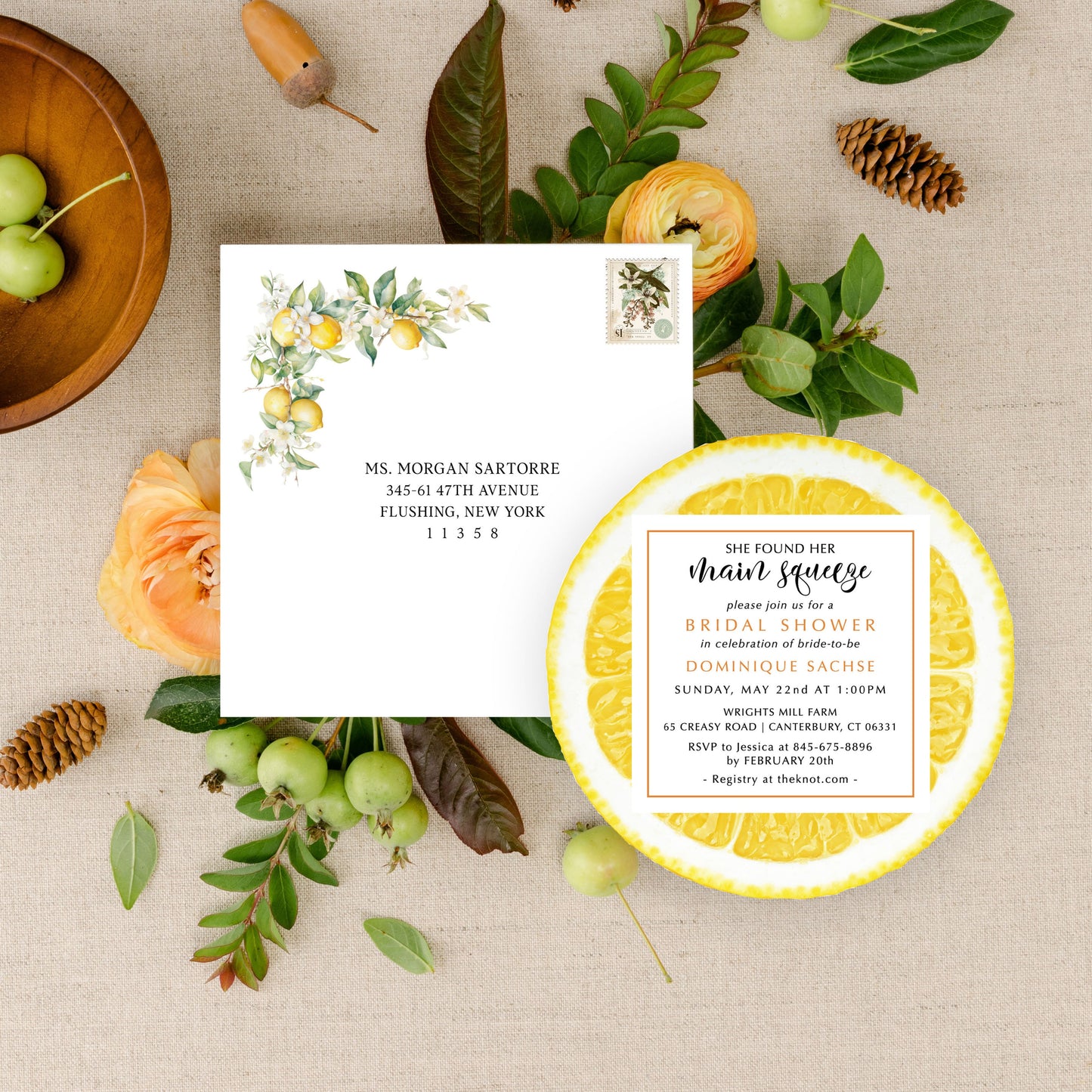 Main Squeeze Bridal Shower Invitation