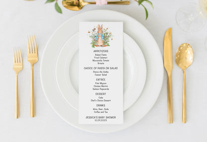 Peter Rabbit Menu