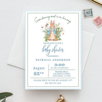 Peter Rabbit Baby Shower Invitations