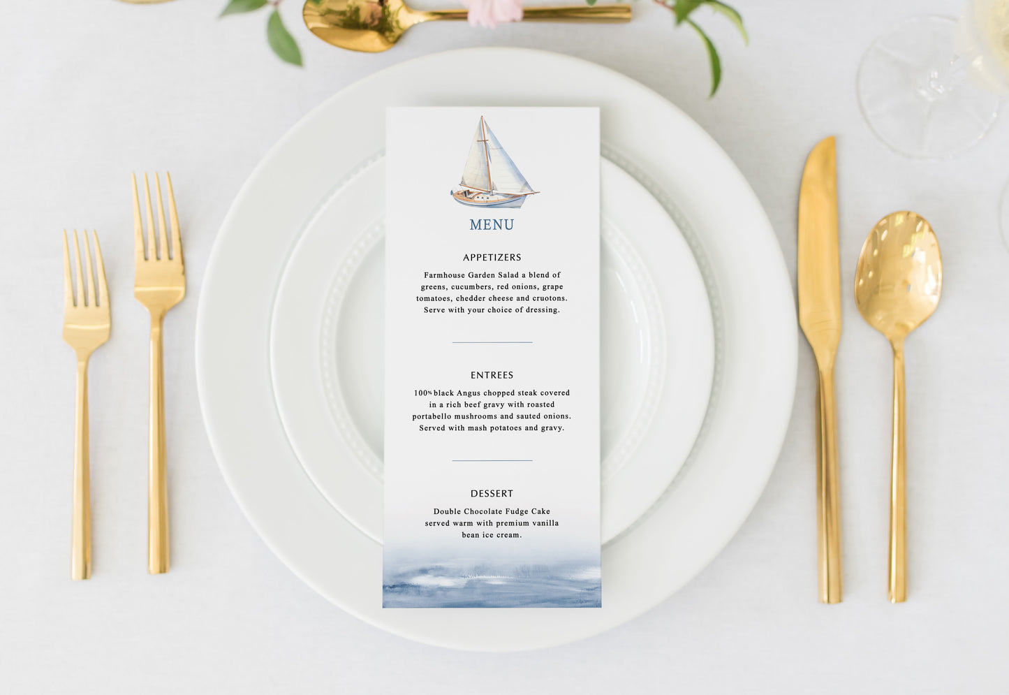 NATALIE | Nautical Menu