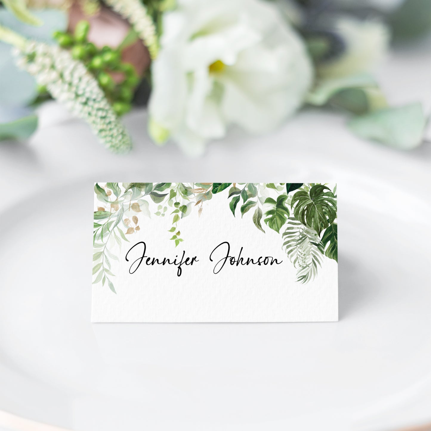 RACHELLE | Tropical Foliage Escort/Place Cards