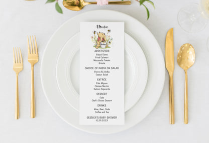 Winnie the Pooh Menu