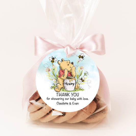 Winnie the Pooh Thank You Favor Tags