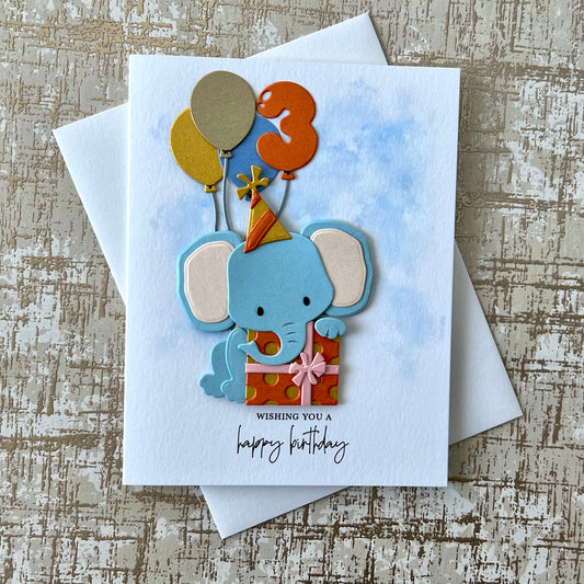 Baby Elephant Birthday Card