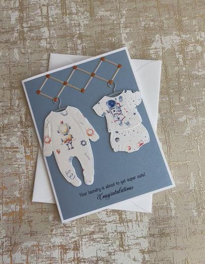 Congratulations Baby Laundry/Clothes Card