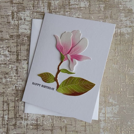 Magnolia Birthday Card