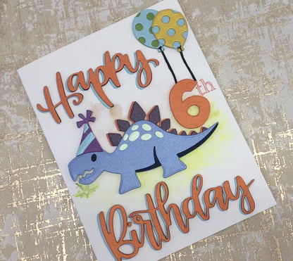 Customizable Stegosaurus Birthday Card