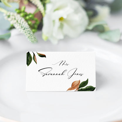 ANNALISE | Magnolia Foliage Escort/Place Cards