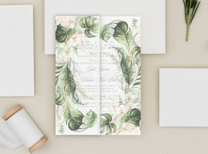 CICELY | Tropical Print Vellum Wraps