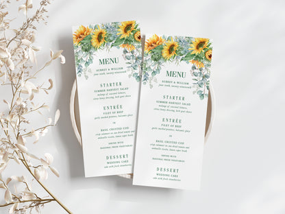 ELIZA | Sunflowers Menus