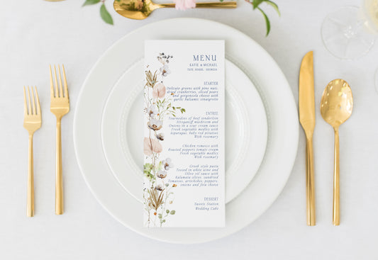 MEADOW | Wild Florals Menus