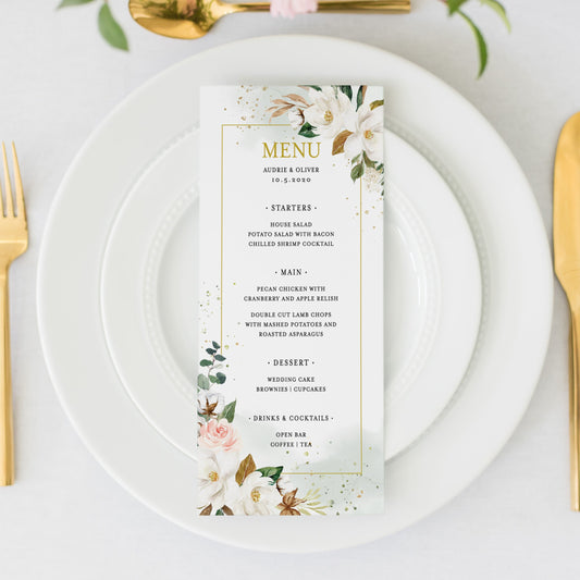 MONICA | Magnolia Florals Menus