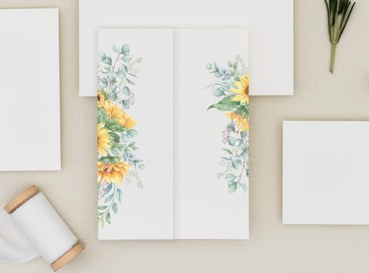 ELIZA | Watercolor Sunflower Vellum Wraps